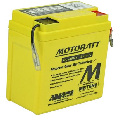 Motobatt MBT6N6 AGM Sealed Battery