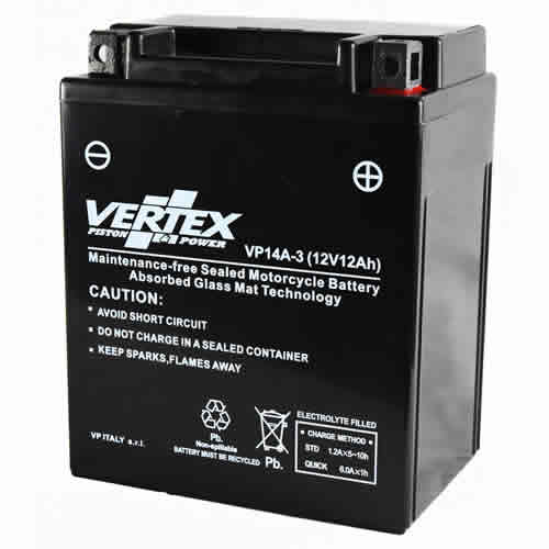 Magneti Marelli YB12AL-A2 Battery 12AH For Yamaha XT 600 Z Tenu (1985-1990)