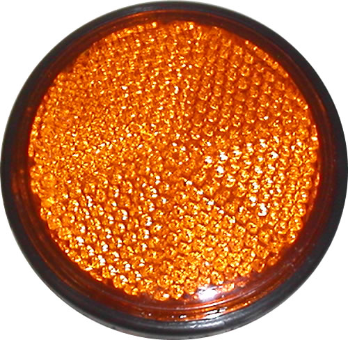 2-Pack Orange Motorcycle Reflectors - 60mm Diameter, 5mm 2-Pack Orange Motorcycle Reflectors - 60mm Diameter, 5mm