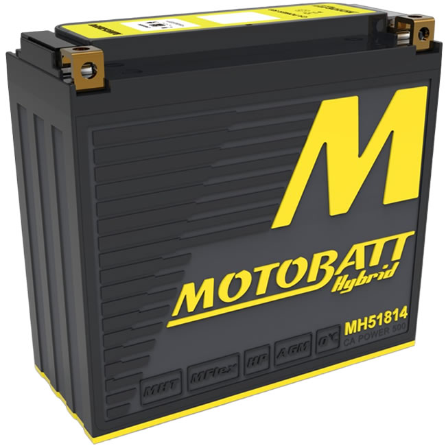 MotoBatt MB51814 AGM Powersports Battery – 22Ah 220 CCA – Replaces YT19BL-BS, 51913, PC680