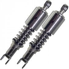Chrome 290mm Pin + Fork Twin Shock Absorbers for up to 175cc