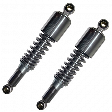 Chrome 305mm Pin + Pin Twin Shock Absorbers