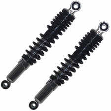 Chrome 325mm Pin + Pin Twin Shock Absorbers with Black Springs