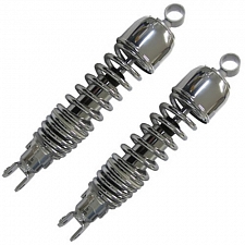 Chrome 325mm Pin + Fork Twin Shock Absorbers for up to 500cc