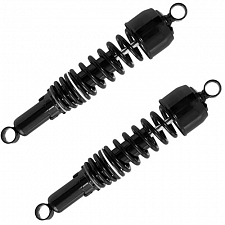 Black 350mm Pin + Pin Twin Shock Absorbers for up to 500cc
