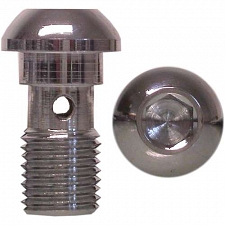 Chrome 10mm x 1.00mm Single Banjo Bolt with Allen Head