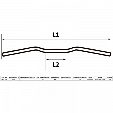 Chrome 7/8" Handlebars with 1.75" Rise Honda CB400/4