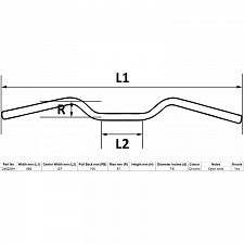 Hendler Chrome 7/8" Handlebars Yamaha RD250LC RD350LC