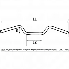 Chrome 7/8" Handlebars with 3" Rise (29" Long)