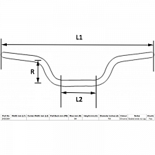 Chrome 7/8" Handlebars with 3.30" Rise