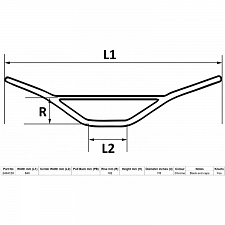 Chrome 7/8" Trail Style Handlebars with 5" Rise Yamaha XT500