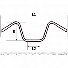Hendler Chrome 7/8" Ape Hanger Handlebars with 18" Rise