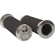 Foam 7/8" Handlebar Grips with Chrome Eagle End Caps