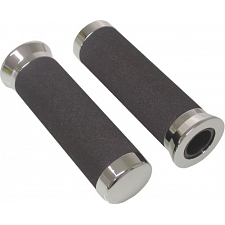 Foam 7/8" Handlebar Grips with Chrome Ends