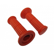 Red 7/8" Handlebar Grips with Small Dimples