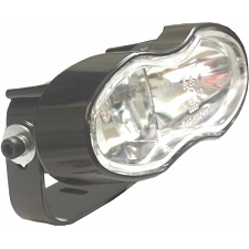 6" Black Bottom-Mounted Wave Style Headlight
