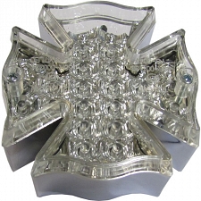 Maltese Cross Rear Light with Clear Lens & Red LED's