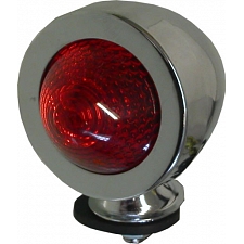 2.25" Chrome Bullet Light with E-Marked Red Lens