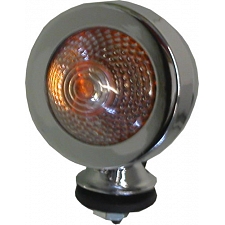 50mm Chrome Bullet Light with E-Marked Clear Lens