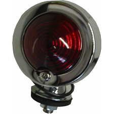50mm Chrome Original Style Bullet Light with Red Lens