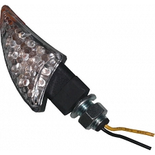 Black 18mm Wave Tip LED Indicators with Clear Lenses