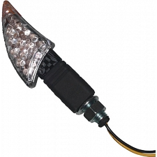 Carbon Look 40mm Wave Tip LED Indicators with Clear Lenses