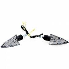 Spear Shaped Black Short LED Mini Indicators