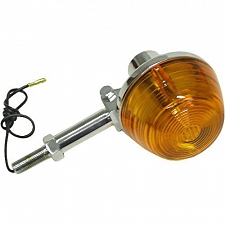 Chrome Round 50mm Indicator with Amber Lens