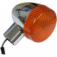 Chrome Indicator with Amber Lens - 019048