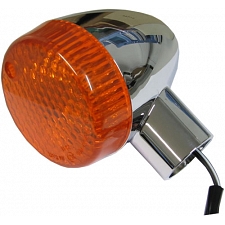 Chrome Indicator with Amber Lens - 019049