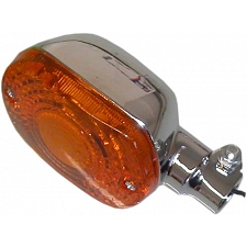 Chrome Indicator with Amber Lens - 018832