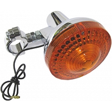 Chrome Indicator with Amber Lens - 018985