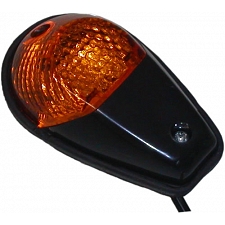 Black 92mm x 55mm Fairing Mounted Indicators with Amber Lenses