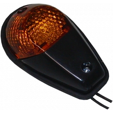 Black 92mm x 55mm Fairing Mounted Indicators with Smoked Lenses