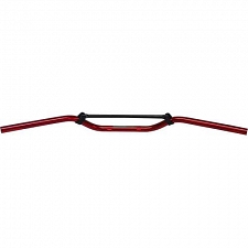 Red 7/8" Aluminium 2.5" Rise Handlebars with Brace