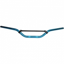 Blue 7/8" Aluminium 3.5" Rise Handlebars with Brace