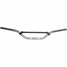 Silver 7/8" Aluminium 3.5" Rise Handlebars with Brace