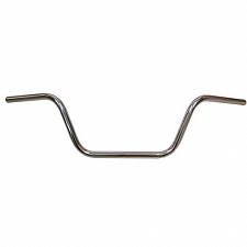 Chrome 7/8" Western Style Handlebars with 8" Rise