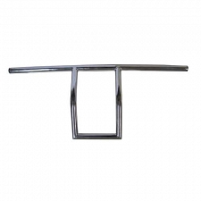 Chrome 7/8" T-Bar Handlebars with 11" Rise & Pull Back in Middle