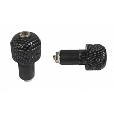 Carbon Look Diamond Cut Style Bar End Weights for Steel Bars