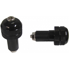 Black Diamond Cut Style Handlebar End Caps For Steel Bars 17mm