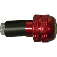 Red Diamond Cut Style Handlebar End Caps For Steel Bars 17mm