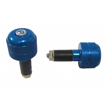 Blue Diamond Cut Style Handlebar End Caps For Aluminium Bars 13mm