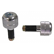 Silver Diamond Cut Style Handlebar End Caps For Aluminium Bars 13mm