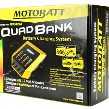 Motobatt PDC4x2A 12v World Quad Bank Battery Charger & Maintainer