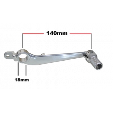 18mm x 140mm Alloy Rear Brake Foot Lever with Folding Toe Peg - 014231