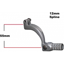 12mm x 55mm Alloy Gear Lever with Folding Toe Peg