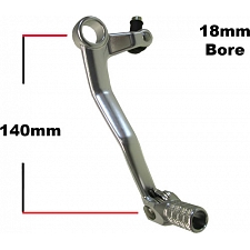 18mm x 140mm Alloy Gear Lever with Folding Toe Peg