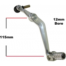 12mm x 115mm Alloy Gear Lever with Folding Toe Peg - 014118
