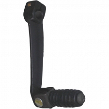 Black 10mm x 100mm Gear Lever with Folding Toe Peg - 014061